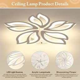 Dim- en kleurtemperatuur instelbare LED Plafondlamp met Afstandsbediening voor Woonkamer en Slaapkamer — thumbnail 5