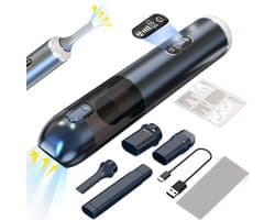 Draadloze Draagbare Auto Stofzuiger - 18000Pa Krachtige Zuigkracht - HEPA Filter + LED-Display - Lichtgewicht Met Multi-Mondstuk - Geschikt Voor Auto+Thuis - Verwijderd Haren Van Huisdieren+Toetsenbord Vuil - Effici毛nte Vuilopvang Tool