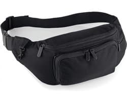 Quadra heuptasje - zwart - buideltasje - volwassenen - 37 x 15 cm - fanny pack