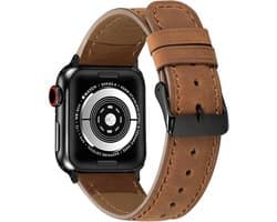 Fungus - Smartwatch bandje - Geschikt voor Apple Watch 38 / 40 / 41 mm - Series 1 2 3 4 5 6 7 8 9 SE iWatch - PU leer - Bruin mat