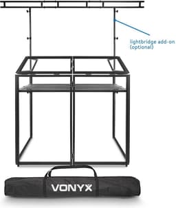 Vonyx DB3 DJ Booth Met zwarte/witte lycra doeken — thumbnail 3