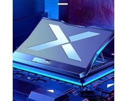 Laptop Cooling Standaard Q3 - Laptop Cooler Pad met 6 Stille Fans 6 Hoogtes Verstelbaar, Laptop Koeler Ventilator Stand voor 12"-17" inch Geschikt Voor: Macbook - Laptop