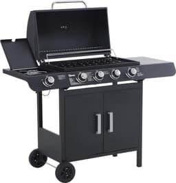 Gasbarbecue - Gas BBQ - BBQ - Barbecue - Barbeque - Grill - 5 branders - Zwart — thumbnail 4