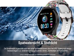 Belesy® BQSiZw8 Skull - Limited edition - Smartwatch dames - Zwart — thumbnail 4