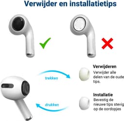 3 Pack Siliconen Small (S) Dopjes Oordopjes Vervanging Tips Geschikt voor AirPods Pro (1e & 2e Generatie) — thumbnail 3