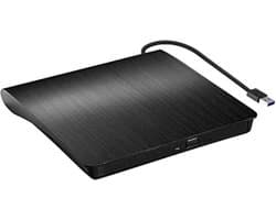 Externe DVD Speler - Externe DVD Speler voor Laptop - Externe DVD Speler en Brander - USB 3.0 - Zwart