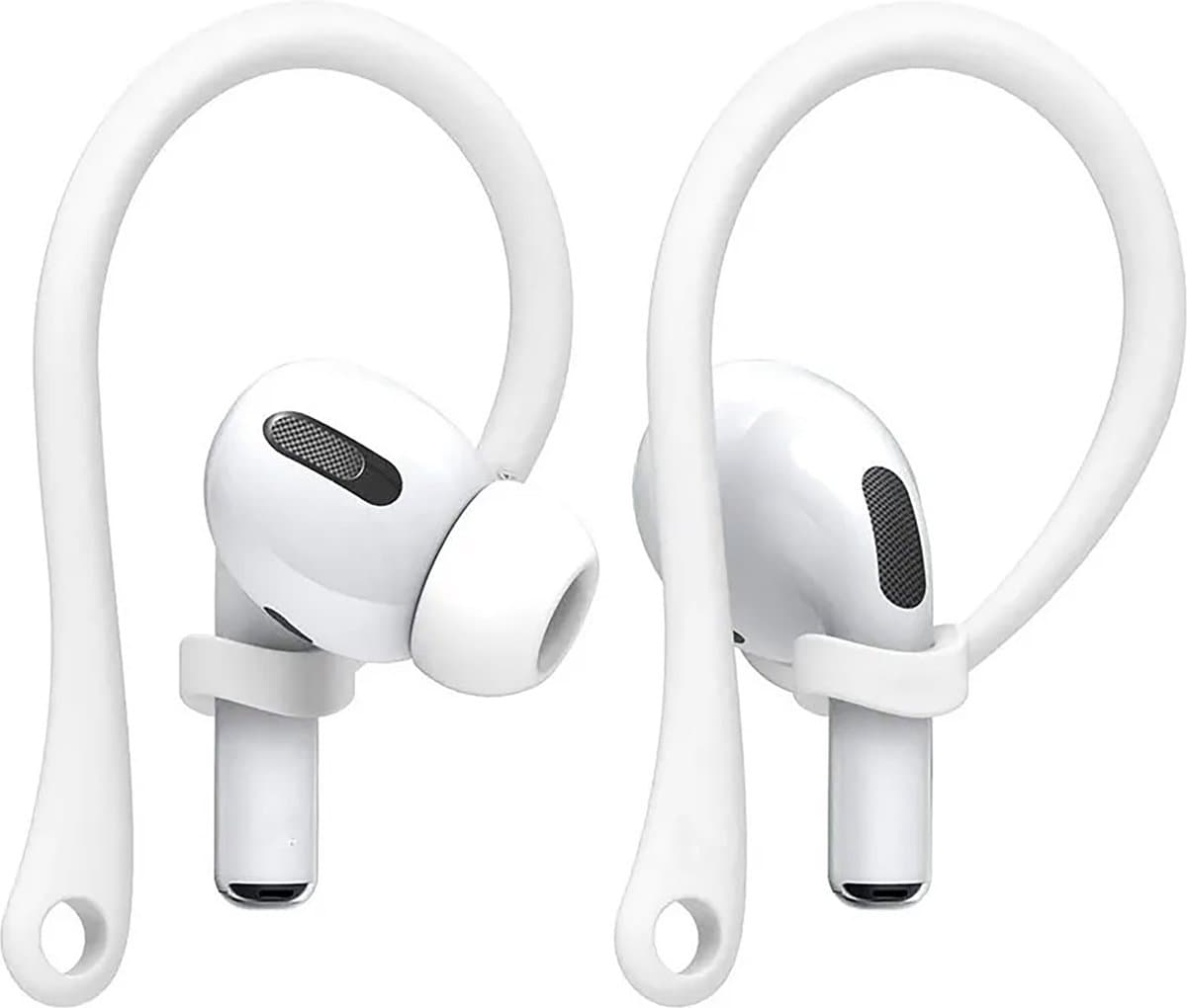 Ibley EarLoop Sport hooks wit voor Apple AirPods Pro 1/2 & AirPods 3/4 - Oorhaken - Siliconen sport haken - Geschikt voor AirPods Pro 1/2 en Apple AirPods 3/4 - Set van 2 — afbeelding 1