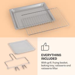 Klarstein Vigor Air XXL heteluchtfriteuse, 1800 W, 30 liter inhoud, 18 programma's, boven- en onderwarmte, zwart — thumbnail 4