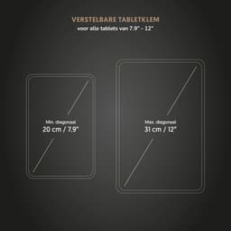 Muziekstandaard voor tablet en Pad (max 12,0 inch) - Lessenaar voor digitale bladmuziek — thumbnail 3