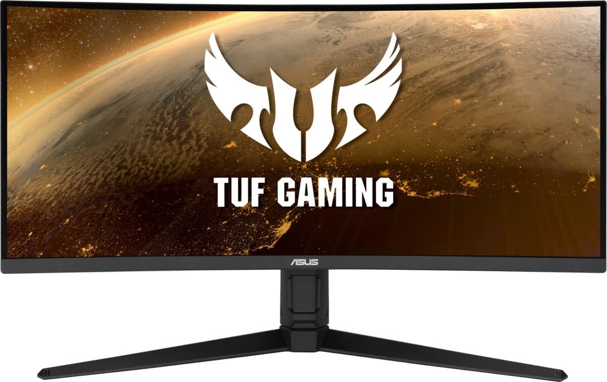 ASUS TUF Gaming VG34VQL1B - WQHD Ultrawide Curved Gaming Monitor - 165Hz - FreeSync Premium - USB Hub - 34 Inch — afbeelding 1