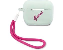 GUESS Vintage Siliconen Geschikt voor AirPods Pro Case - Mint Groen