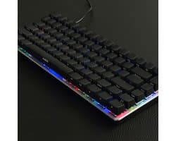 Ajazz AK33 Laptop Computer Mechanisch toetsenbord Side Gegraveerde Keycap (zwart)