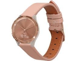 kwmobile lederen horlogebandje geschikt voor Garmin vivomove 3S / vivoactive 4S polsband - Echt leren smartwatch bandje - Activity tracker horloge band in oudroze