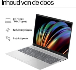 "HP Pavilion 16-af0038nd Intel Core Ultra 5 125U Laptop 40,6 cm (16"") 2K 16 GB LPDDR5x-SDRAM 512 GB SSD Wi-Fi 6 (802.11ax) Windows 11 Home AI PC Zilver" — thumbnail 4