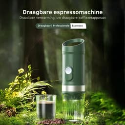 Draagbare koffiemachine - Draagbare espressomachine -Draagbaar Koffiezetapparaat-Koffie Druppelhouder-Snelle Waterverwarming - Capsules & gemalen koffie - 20 bar - Draagbare koffiemachine -Reis & camping koffiezetapparaat - zwart — thumbnail 5