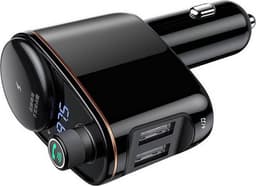 Baseus Bluetooth Muziek FM Transmitter Autolader 2x USB 3.4A Zwart — thumbnail 5
