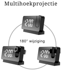 Livista Digitale Wekkerradio met Projectie - Wekkers Digitaal - Projectiewekker - Projectieklok — thumbnail 5