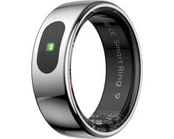 WizBay Premium Select® Smart Ring Zilver - Hartslag, Slaap, Zuurstof - Multi Sport Modi - Oplaadcase - Maat 12