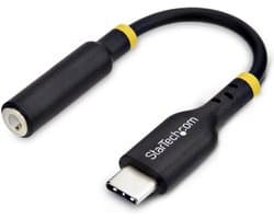 StarTech.com USB-C naar 3.5mm TRRS Headphone/Headset Adapter, Aux Audio Adapter, 3.5mm Jack, USB Type-C Aux Dongle, Hi-Fi 32-bit DAC, Voor Laptop/Phone/Tablet, Ondersteunt USB-C/Thunderbolt