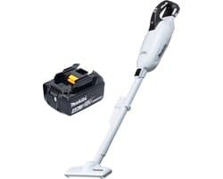 Makita DCL 281 FM1W Snoerloze stofzuiger 18 V wit borstelloos + 1x accu 4.0 Ah - zonder lader
