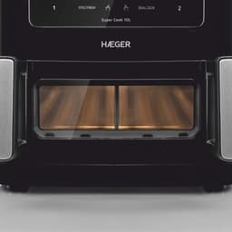 Haeger AF-D10.010A friteuse Dubbel 10 l Vrijstaand 2600 W Heteluchtfriteuse Zwart — thumbnail 6