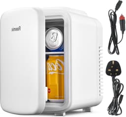 4 liter/6 blikjes draagbare mini-koelkast voor persoonlijke koelkast - huidverzorging cosmetica - slaapkamer kantoor auto - freonvrij — thumbnail 1