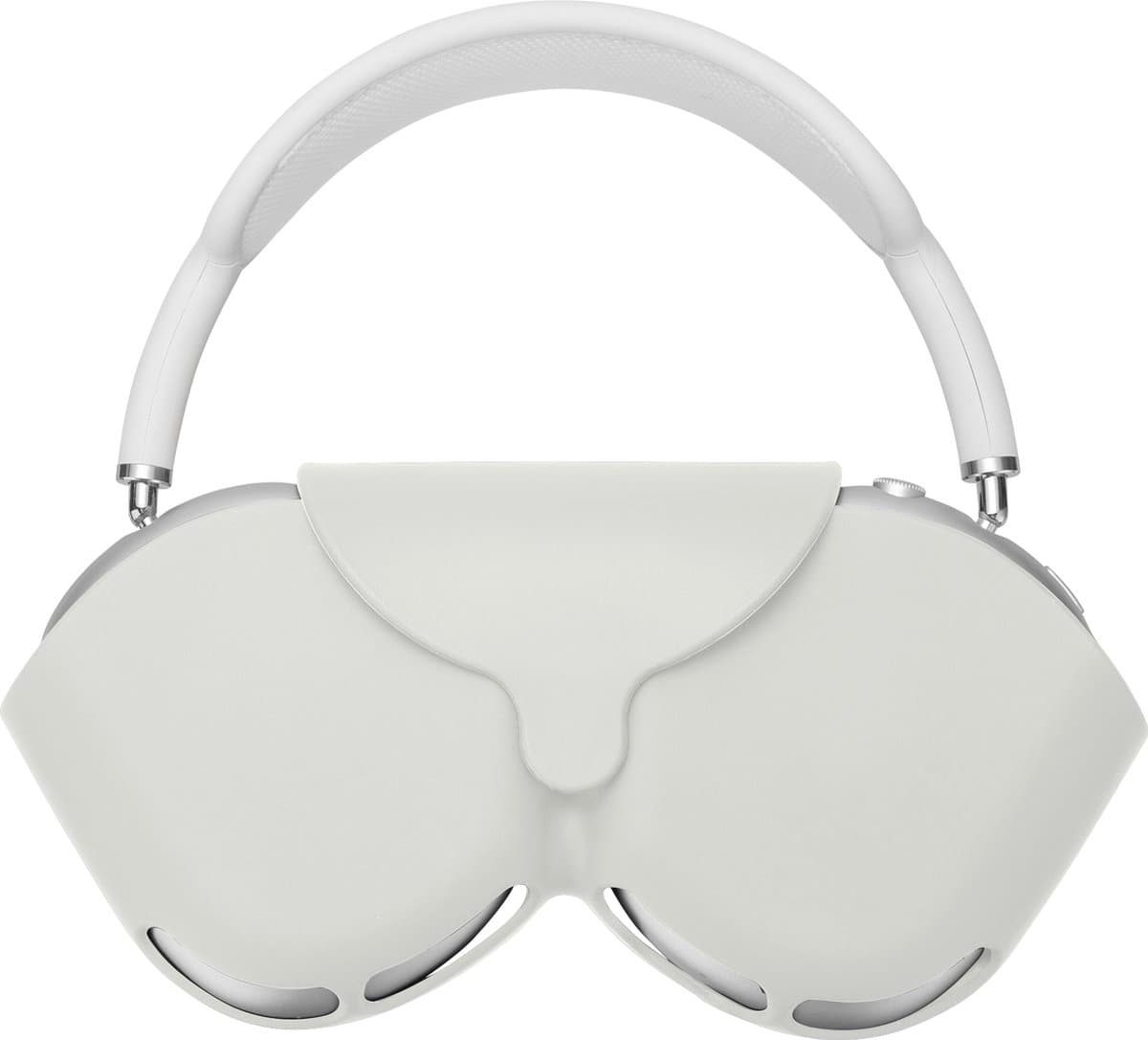 kwmobile cover voor over-ear koptelefoon - geschikt voor Apple AirPods Max / AirPods Max 2 - Van flexibel silicone - In wit — afbeelding 1