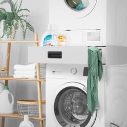 Tussenstuk voor wasmachine en droger – Universeel tussenbouwframe met lade 60,5x54 cm in wit ML design — thumbnail 4