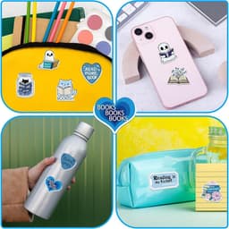 Boekachtige Stickers Set - 100 stuks | Esthetisch, Kawaii, Scrapbook Stickers | Voor Kindle Hoes, Laptop, Koffer — thumbnail 5