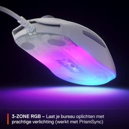 SteelSeries Rival 3 Gen 2 - Bedrade Gaming Muis - 3-zone RGB - Wit — thumbnail 4