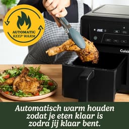 Cuisinart - XXL Dual-Zone Airfryer - Heteluchtfriteuse 2x5,2 - 2400W - 7 programma's - PFAS-vrije keramische coating - 2 manden voor tot 12 porties - Zwart — thumbnail 2