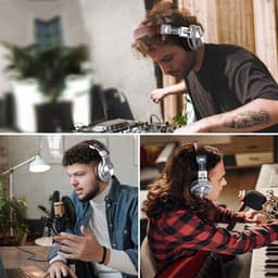 KINSI Premium Draadloze Retro-hoofdtelefoons met Bluetooth & DJ Functie - Drie Modi, Bilaterale Stereo, 8 Uur Batterijduur — thumbnail 5