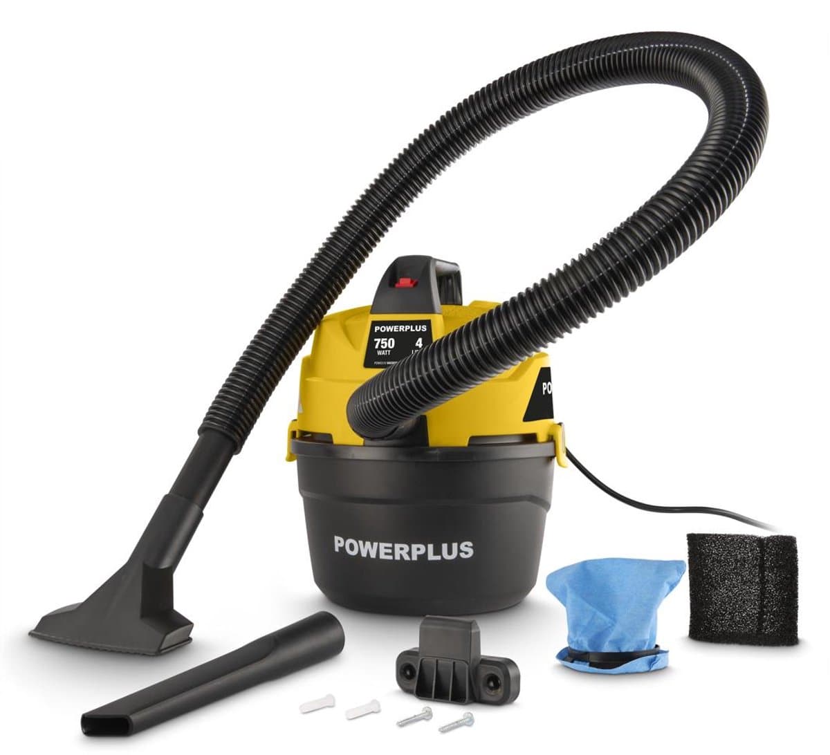 Powerplus elektrische stofzuiger nat-droog POWX318 - 750W stofzuiger werkruimte, huis, tuin, auto - 4l tank - met 2 acc. — afbeelding 1