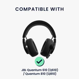 kwmobile vervangende koptelefoon band geschikt voor JBLQuantum 610 (Q610) / Quantum 810 (Q810) hoofdband - Hoofdtelefoon cover van kunstleer - In zwart — thumbnail 4