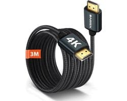 Xssive 4K HDMI Kabel - 3 Meter - Extra Sterk - High Speed - 4K@60Hz Ultra HD - HDMI naar HDMI Kabel voor TV Beamer Projector Laptop Computer Monitor 50 Hz