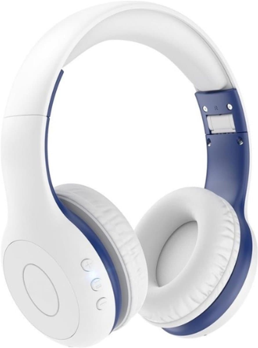 StayPowered Bluetooth Hoofdtelefoon voor Kinderen - Veilig en Kwalitatief Geluid - 85/94 dB Volumeregeling - 40 Uur Batterij - HD Microfoon - Opvouwbaar en Verstelbaar - Snelle Bluetooth 5.4 - Wit - Levering Sneller dan Aangegeven! — afbeelding 1