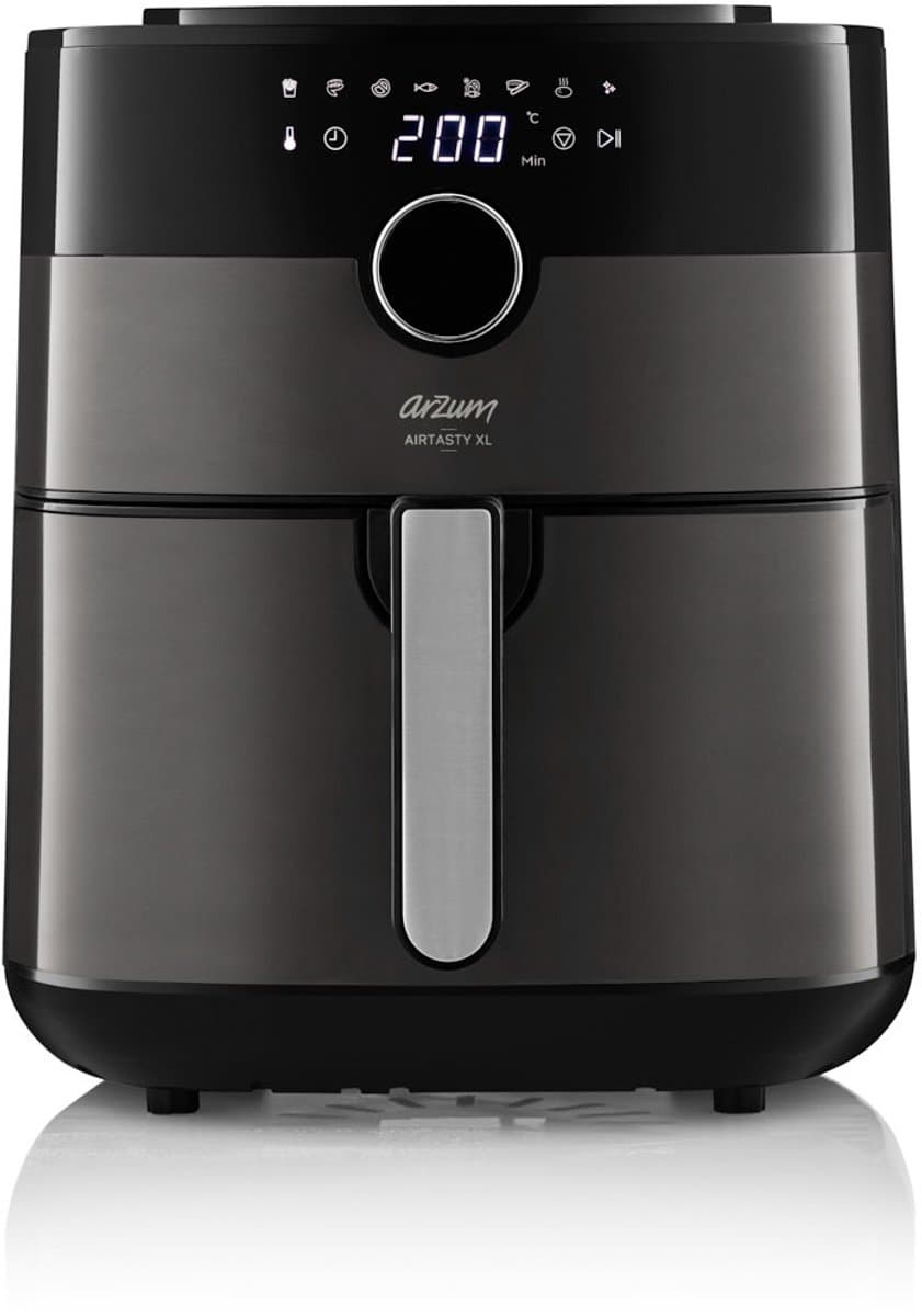 Arzum Airtasty XL Air Fryer AR2091-2300 | Zwart/Chroom - Heteluchtfriteuse - 6 Liter - 1750W — afbeelding 1
