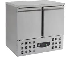 Combisteel Koelwerkbank - 257L - 2 Deuren 1/1 GN - +2°C/+8°C - Statisch + Ventilator - 0.34kW - 900x700x875mm