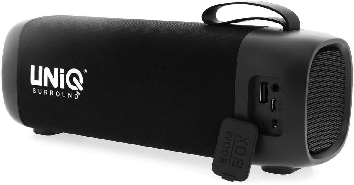 UNIQ Accessory Berlin Bluetooth Speaker - MP3 - USB - Radio - AUX - Zwart — afbeelding 1