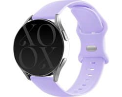 xoxo Wildhearts siliconen smartwatch bandje 20mm - Geschikt voor Samsung Galaxy Watch 7 / 6 / 6 Classic / Watch 5 / 5 Pro / Watch 4 / 4 Classic / Watch 1 42mm / Watch 3 41mm / FE - Polar Unite / Pacer / Ignite 1-2-3 / Amazfit GTS 1-2-3-4 / Bip - Lila