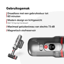 Puppyoo T12 Mate Steelstofzuiger met Dubbele Borstelkop - Handstofzuiger - Zilver — thumbnail 3