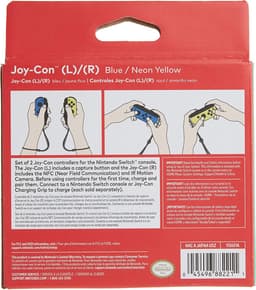 Nintendo Switch Joy-Con Controller paar - Blauw en Neon Geel — thumbnail 6