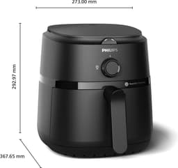 Philips 1000 Series Airfryer - NA120/00 - Draaiknopbediening - 4.2L - Tot 4 Personen - Zwart — thumbnail 7