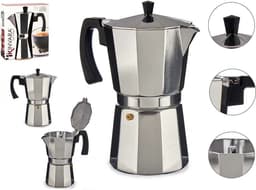 Kinvara Percolator Italiaans koffiezetapparaat - Aluminium - zilver - 650 ml - Koffiezetter — thumbnail 3