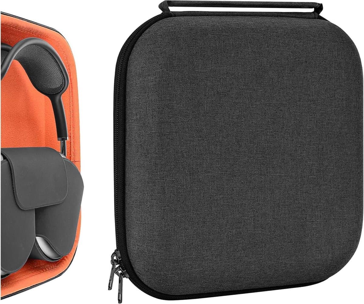 Hoofdtelefoonhoes voor AirPods Max - Harde schaalreistas met kabelopslag - Donkergrijs - Compatibel met Smart Case — afbeelding 1