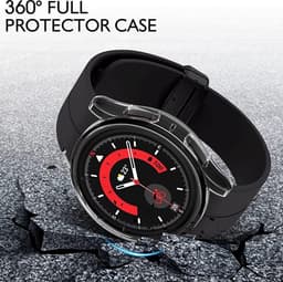 DrPhone AC7 - PC Bumper Case - Bescherm Cover - Geschikt voor Samsung Watch 4 Classic 46mm Flexibel – Zilver — thumbnail 4