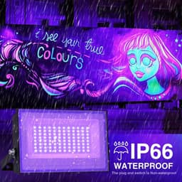 50W 2 stuks UV LED blacklight - schijnwerper lichteffect Partylight podiumverlichting met EU-stekker — thumbnail 3