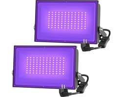 50W 2 stuks UV LED blacklight - schijnwerper lichteffect Partylight podiumverlichting met EU-stekker