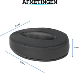 Somstyle Oorkussens Geschikt Voor Sennheiser HD 4.40BT, HD 4.50BT, HD 350, HD 400S & 458BT - 2 Stuks - Gel - Zwart — thumbnail 3