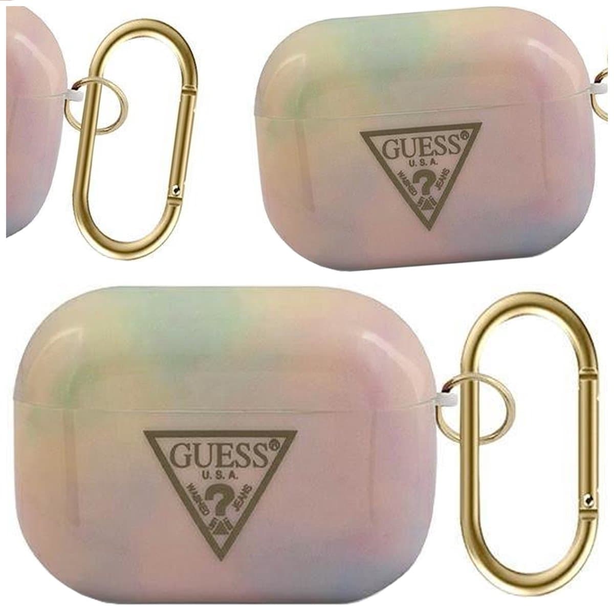 Guess AirPods Pro hoesje - Tie en Dye Collection Roze — afbeelding 1